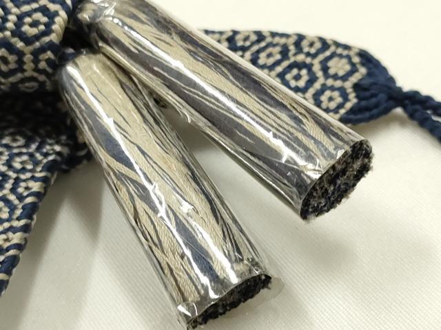 平和屋着物▼男性　和装小物　羽織紐　平組　亀甲　切り房　逸品　未使用　AABJ9511ay