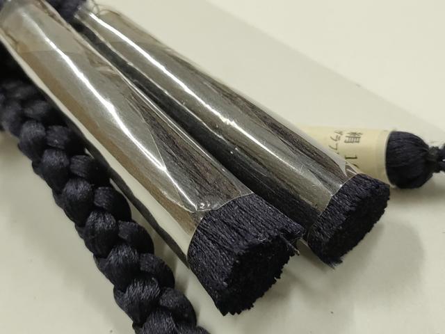 平和屋着物▼男性　和装小物　羽織紐まとめて3点　平組・丸組　紺・緑色系　切り房　逸品　AABJ9514ay