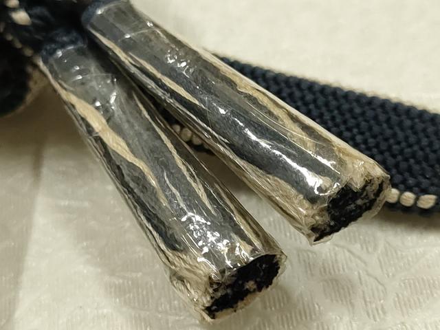 平和屋着物▼男性　和装小物　羽織紐まとめて3点　平組・丸組　紺・茶色系　切り房　逸品　AABJ9515ay