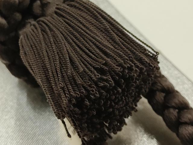 平和屋着物▼男性　和装小物　羽織紐まとめて3点　平組・丸組　紺・茶色系　切り房・撚り房　逸品　AABJ9518ay