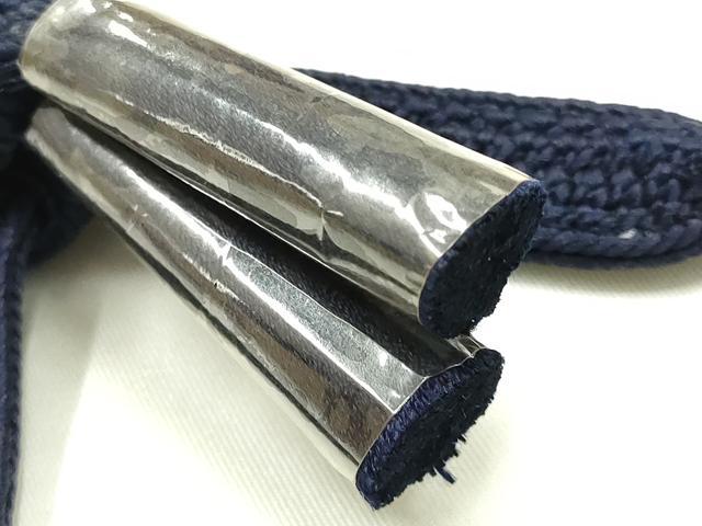 平和屋着物▼男性　和装小物　羽織紐まとめて3点　平組・丸組　紺色系　切り房　松みどり　逸品　AABJ9520ay