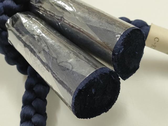 平和屋着物▼男性　和装小物　羽織紐まとめて3点　平組・丸組　紺色系　切り房・撚り房　松みどり　逸品　AABJ9522ay