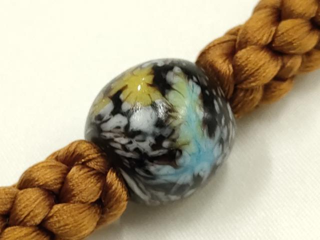 平和屋着物▼男性　和装小物　羽織紐　蜻蛉玉　逸品　AABJ9525ay
