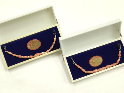 平和屋着物▼和装小物　羽織紐　まとめて10点　本珊瑚　白　ピンク　逸品　AABJ9527ay