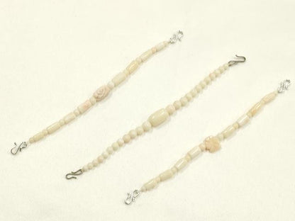 平和屋着物▼和装小物　羽織紐　まとめて10点　本珊瑚　白　ピンク　逸品　AABJ9527ay