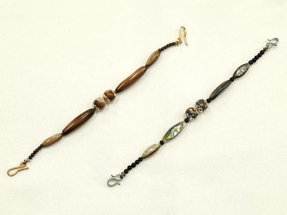 平和屋着物▼和装小物　羽織紐　まとめて10点　パール　シェル　天然石　逸品　AABJ9528ay