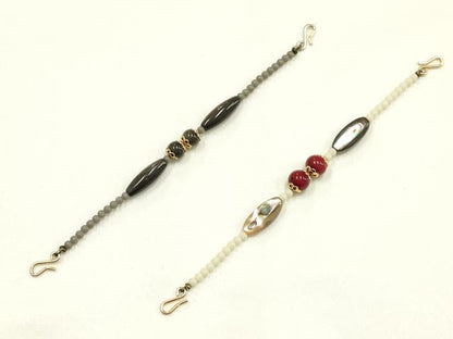 平和屋着物▼和装小物　羽織紐　まとめて10点　パール　シェル　天然石　逸品　AABJ9528ay