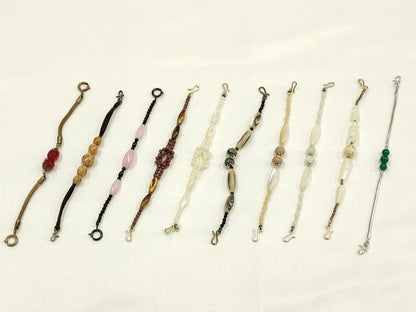 平和屋着物▼和装小物　羽織紐　まとめて10点　シェル　天然石　逸品　AABJ9530ay