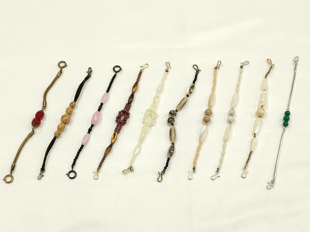 平和屋着物▼和装小物　羽織紐　まとめて10点　シェル　天然石　逸品　AABJ9530ay