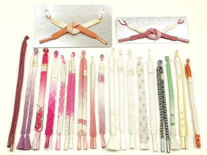 平和屋着物▼和装小物　羽織紐　まとめて20点　伊賀組紐　金銀糸　暈し　多色多彩　逸品　未使用　AABJ9532ay