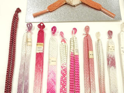 平和屋着物▼和装小物　羽織紐　まとめて20点　伊賀組紐　金銀糸　暈し　多色多彩　逸品　未使用　AABJ9532ay