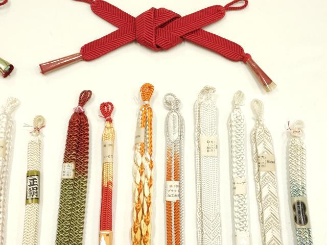 平和屋着物▼和装小物　羽織紐　まとめて20点　伊賀組紐　銀糸　暈し　多色多彩　逸品　未使用　AABJ9533ay