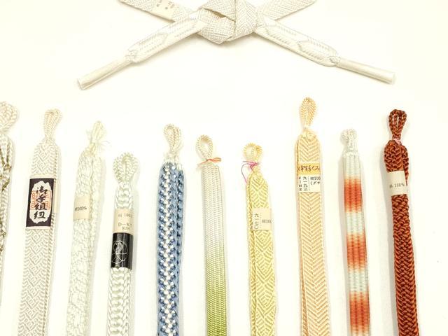 平和屋着物▼和装小物　羽織紐　まとめて20点　伊賀組紐　金糸　暈し　多色多彩　逸品　未使用　AABJ9536ay