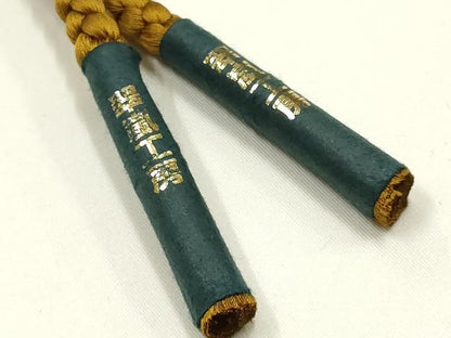 平和屋着物▼和装小物　上質な帯締め　翠嵐工房　帯留め付き　蜻蛉玉　正絹　逸品　未使用　AABJ9549ay