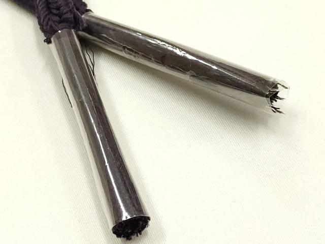 平和屋着物▼和装小物　上質な帯締め　帯留め付き　天然石　正絹　逸品　未使用　AABJ9552ay