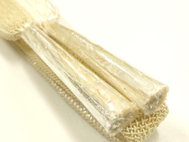 平和屋着物＊夏物　和装小物　帯締め・帯揚げセット　レース組　平組　伊賀組紐　雪輪花地紋　丹後ちりめん　逸品　未使用　AABJ9554ay