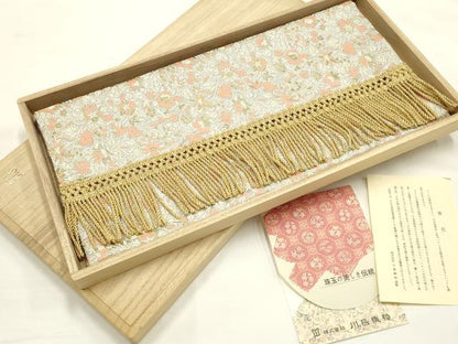 平和屋着物▼西陣　川島織物　和装小物　テーブルセンター　香花　金糸　逸品　AABJ9564ay