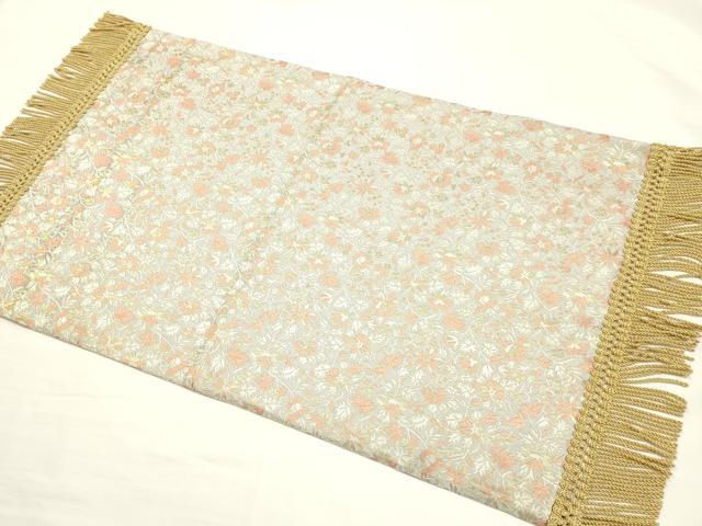 平和屋着物▼西陣　川島織物　和装小物　テーブルセンター　香花　金糸　逸品　AABJ9564ay