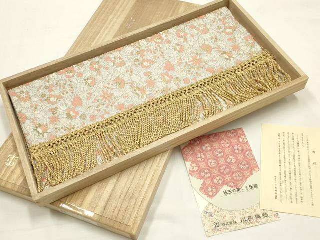 平和屋着物▼西陣　川島織物　和装小物　テーブルセンター　香花　金糸　逸品　AABJ9565ay