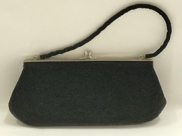 平和屋着物▼和装小物　和装バッグ　ハンドバッグ　ビーズバッグ　がま口　逸品　AABJ9566ay