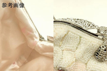 平和屋着物▼和装小物　和装バッグ　ハンドバッグ　ビーズバッグ　花柄　逸品　AABJ9567ay