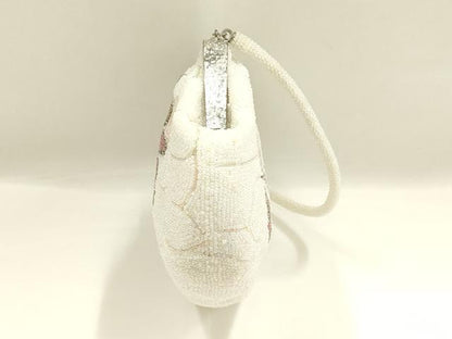 平和屋着物▼和装小物　和装バッグ　ハンドバッグ　ビーズバッグ　花柄　逸品　AABJ9567ay