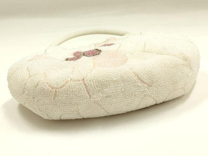 平和屋着物▼和装小物　和装バッグ　ハンドバッグ　ビーズバッグ　花柄　逸品　AABJ9567ay