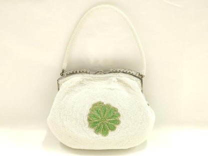 平和屋着物▼和装小物　和装バッグ　ハンドバッグ　ビーズバッグ　蜀江花文　逸品　AABJ9570ay