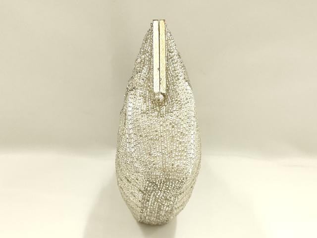 平和屋着物▼和装小物　和装バッグ　ハンドバッグ　ビーズバッグ　チェーンバッグ　ラインストーン　パーティー　逸品　AABJ9577ay