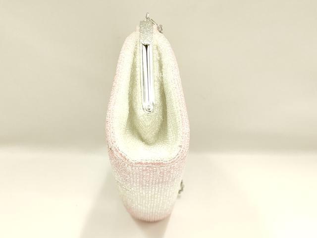 平和屋着物▼和装小物　和装バッグ　ハンドバッグ　ELEGANZA　ビーズバッグ　チェーンバッグ　蝶　ラインストーン　逸品　AABJ9583ay