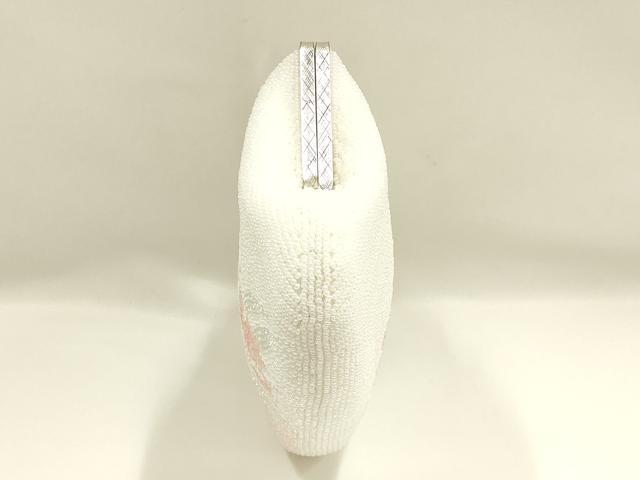 平和屋着物▼和装小物　和装バッグ　ハンドバッグ　ビーズバッグ　チェーンバッグ　花柄　逸品　AABJ9585ay