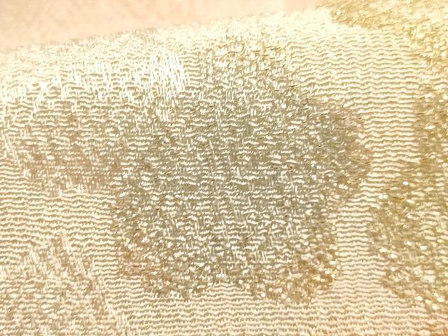 平和屋本店▼和装小物　帯揚げ　舞花文　金糸　暈し染め　厄除　正絹　逸品　未使用　AABJ9600ay