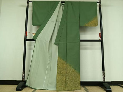 平和屋着物▽訪問着　単衣　霞文　洗える着物　AABJ9601jh