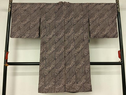 平和屋着物▽道中着　スリーシーズン　春夏秋　塵除け　チュール織　唐草文　金糸　AABJ9609jh
