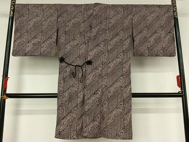 平和屋着物▽道中着　スリーシーズン　春夏秋　塵除け　チュール織　唐草文　金糸　AABJ9609jh