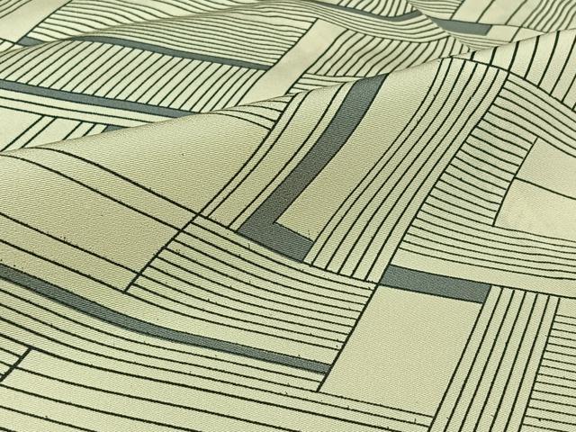 平和屋着物▽上質な小紋　単衣　幾何学文様　正絹　逸品　AABJ9616jh