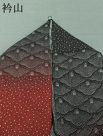 平和屋着物▽小紋　単衣　横段花文　洗える着物　AABJ9618jh