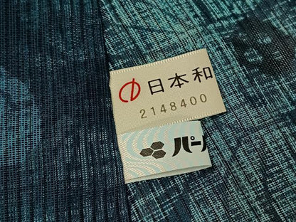 平和屋着物▽道中着　スリーシーズン　春夏秋　塵除け　舞花文　ロング丈　正絹　逸品　AABJ9620jh
