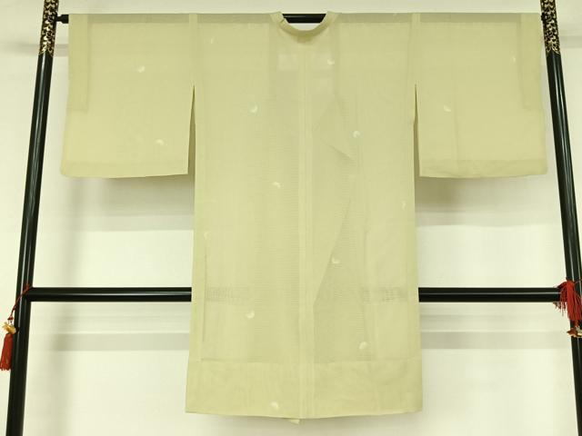 平和屋着物▽道行コート　スリーシーズン　春夏秋　塵除け　丸文　ロング丈　正絹　逸品　AABJ9624jh