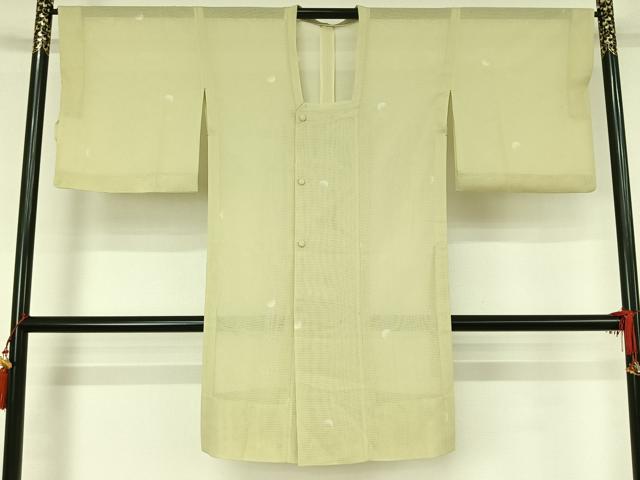 平和屋着物▽道行コート　スリーシーズン　春夏秋　塵除け　丸文　ロング丈　正絹　逸品　AABJ9624jh