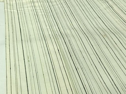 平和屋着物▽上質な紬　単衣　縞　正絹　逸品　AABJ9628jh