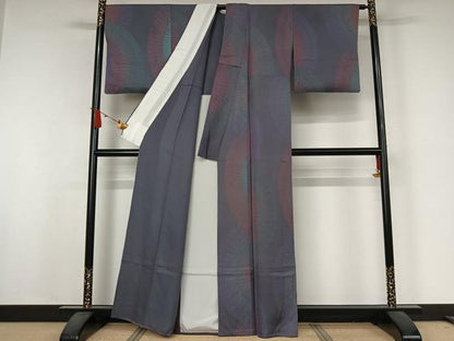 平和屋着物▽上質な小紋　単衣　花火　金彩　正絹　逸品　AABJ9629jh