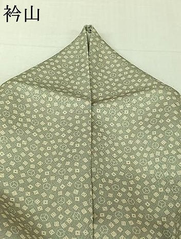 平和屋着物▽小紋　単衣　サイコロ　洗える着物　AABJ9640jh