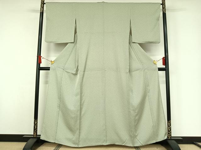 平和屋着物▽小紋　単衣　サイコロ　洗える着物　AABJ9640jh