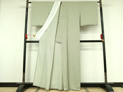 平和屋着物▽小紋　単衣　サイコロ　洗える着物　AABJ9640jh