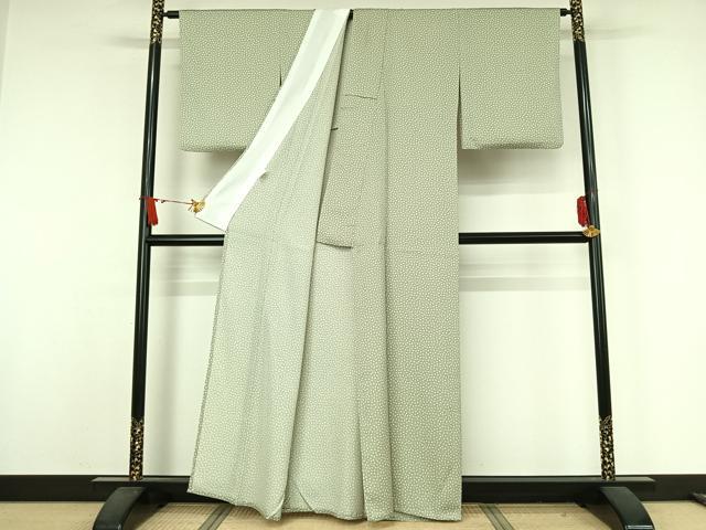 平和屋着物▽小紋　単衣　サイコロ　洗える着物　AABJ9640jh