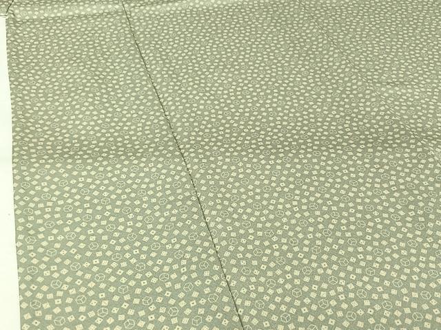 平和屋着物▽小紋　単衣　サイコロ　洗える着物　AABJ9640jh