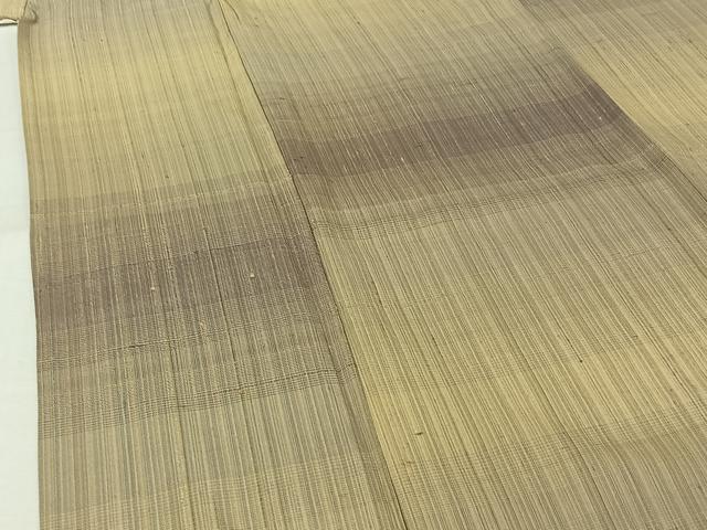 平和屋着物▽生紬　単衣　横段文　正絹　逸品　AABJ9641jh