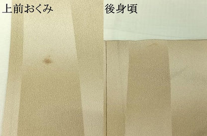 平和屋着物▽小紋　単衣　市松文様　暈し染め　洗える着物　AABJ9642jh
