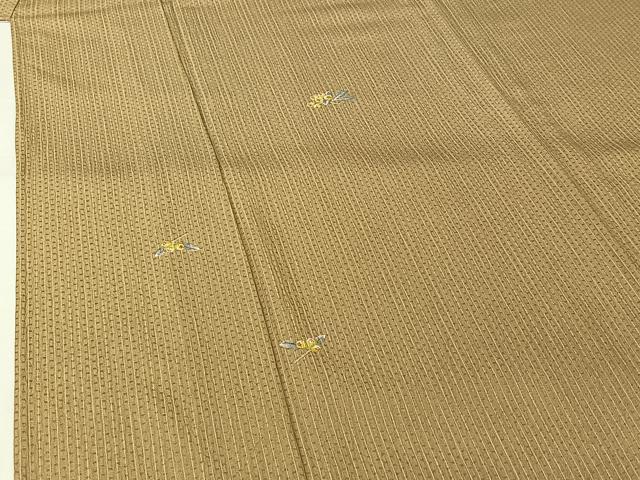 平和屋着物▽小紋　単衣　枝花文　金彩　洗える着物　AABJ9644jh